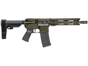 Diamondback DB1916K101 DB15 5.56 NATO 30+1 10" Black Nitride Heavy Threaded Barrel, OD Green Cerakote Picatinny Rail Aluminum Receiver, 9" M-LOK Handguard SB Tactical Brace & Black Magpul MOE Grip