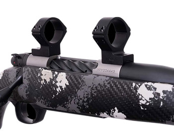 Weatherby W740705 Scope Mount/Ring Combo Matte Black Alloy 30mm Tube Weatherby Mark V Medium Rings Magnum 9-Lug Action