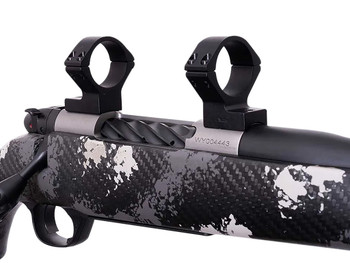 Weatherby TRBVLAS1 Scope Mount/Ring Combo Matte Black Alloy 1" Tube, Weatherby Mark V Medium Rings Standard 6-Lug Action
