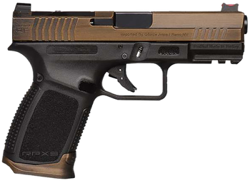 Gforce Arms GFRPX3C9BT Exodus  9mm Luger 15+1 4.02" Black Steel Barrel, Bronze Cerakote Serrated Steel Slide, Black Cerakote Polymer Frame w/Accessory Rail, Black Textured Grip                        