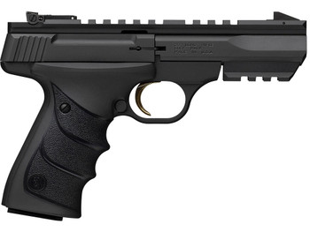 Browning 051602490 Buck Mark Black Label URX 22 LR 10+1 5.50" Matte Blued Contoured Barrel, Matte Black Serrated Slide, Matte Black Aluminum Frame w/Picatinny Rail, Black UFX Overmolded Grip