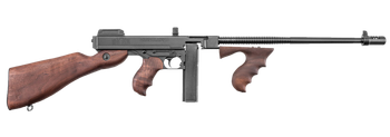Thompson T1 1927A-1 Deluxe 45 ACP Caliber with 16.50" Barrel, 20+1 Capacity (Stick), Blued Metal Finish, American Walnut Stock Wood Grip Right Hand                                                     