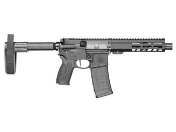 Smith & Wesson 13658 M&P15 223 / 5.56 NATO 7.50" Armornite Barrel 30+1, Fixed Arm Brace, Black Interchangeable Palmswell Grip Inserts, Manual Safety, Straight Buffer Tube, Optics Ready