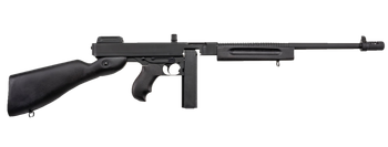 Thompson T1C 1927A-1 Commando Carbine 45 ACP Caliber with 16.50" Barrel, 20+1 Capacity (Stick), Black Parkerized Metal Finish, Black Fixed Stock Right Hand Includes Black Nylon Sling                  