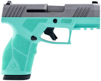 Taurus 1-GX2939C-10 GX2  9mm Luger 10+1 3.37" Matte Stainless Steel Barrel, Matte Serrated Stainless Steel Slide, Cyan Polymer Frame w/Picatinny Rail, Polymer Grip                                     
