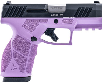 Taurus 1-GX2931LP-10 GX2  9mm Luger 10+1 3.37" Matte Stainless Steel Barrel, Matte Black Serrated Stainless Steel Slide, Light Purple Polymer Frame w/Picatinny Rail, Polymer Grip                      