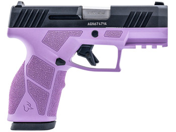 Taurus 1-GX2931LP-10 GX2 9mm Luger 10+1 3.37" Matte Stainless Steel Barrel, Matte Black Serrated Stainless Steel Slide, Light Purple Polymer Frame w/Picatinny Rail, Polymer Grip