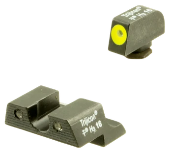 Trijicon 600784 HD Night Sights  Green/Tritium Yellow Outline Front Sight-Green Tritium Black Outline Rear Sight Glock 42/43 Small Frame                                                                