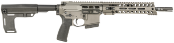 Patriot Ordnance Factory 2173 P15 Constable 5.56 NATO 30+1 10.50" M-LOK Handguard, Tungsten Cerakote Aluminum Receiver w/Picatinny Rail, Black Polymer MFT Blade Stabilizer, MFT Grip                   