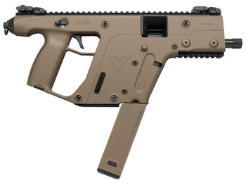 Kriss USA KV45PFD20 Vector CRB Gen2 45 ACP 30+1 Black Nitride Threaded Barrel, Flat Dark Earth Picatinny Rail Top & Bottom, QD Sling Swivel