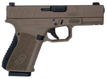 TriStar 85772 Apoc  9mm Luger 15+1 4.02" Black Steel Barrel, Flat Dark Earth Cerakote Serrated Steel Slide & Polymer Frame w/Accessory Rail, Textured Grip                                              