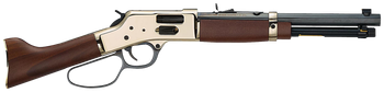 Henry H006GMML Mare's Leg Side Gate 357 Mag/38 Special 5+1 12.90" Blued Octagon Barrel, Polished Hardened Brass Rec, American Walnut Furniture, Large Loop Lever, Adj. Sight                            