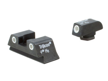 Trijicon 600777 Bright & Tough Night Sights Green/Tritium White Outline Front Sight-Green/Tritium White Outline Rear Sight Glock 42/43 Small Frame