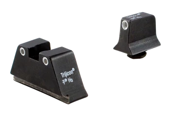 Trijicon 600649 Suppressor/Optic Height Sights  Green/Tritium White Outline Front Sight-Green/Tritium White Outline Rear Sight Glock 17/17L/19 Standard Frame                                           