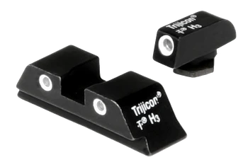 Trijicon 600210 Bright & Tough Night Sights  Green/Tritium White Outline Front Sight-Green/Tritium White Outline Rear Sight Glock 17/17L/19 Standard Frame                                              