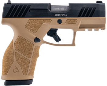 Taurus 1-GX2931T-10 GX2  9mm Luger 10+1 3.37" Matte Stainless Steel Barrel, Matte Black Serrated Stainless Steel Slide, Tan Polymer Frame w/Picatinny Rail, Polymer Grip                                