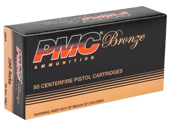 PMC 380A Bronze 380ACP 90gr Full Metal Jacket 50 Per Box/20 Case