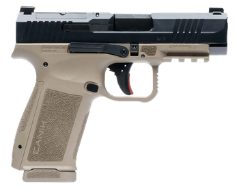 Canik HG7883BDN Mete MC9LS Sub-Compact Frame 9mm Luger 17+1 3.64" Black Steel Barrel, Black Nitride Serrated Steel Slide, Flat Dark Earth Polymer Frame w/Picatinny Rail, Interchangeable Backstrap Grip