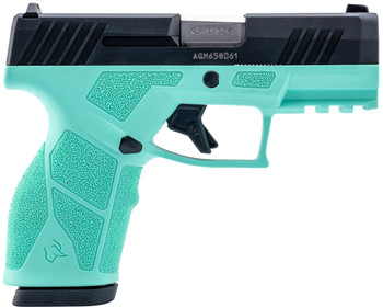 Taurus 1-GX2931C-10 GX2  9mm Luger 10+1 3.37" Matte Stainless Steel Barrel, Matte Black Serrated Stainless Steel Slide, Cyan Polymer Frame w/Picatinny Rail, Polymer Grip                               