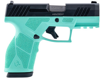 Taurus 1-GX2931C-10 GX2 9mm Luger 10+1 3.37" Matte Stainless Steel Barrel, Matte Black Serrated Stainless Steel Slide, Cyan Polymer Frame w/Picatinny Rail, Polymer Grip