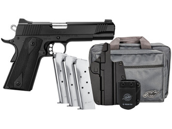 Kimber Mfg.,inc 3700812 Custom LW Club Bundle 45ACP 7+1 5" Front Serrations Stainless Slide KimPro Black F/S Rubber Grip