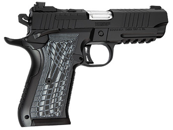 Kimber Mfg.,inc 3100017 KDS9C 9mm 10+1 4.09" KimPro Black Front and Rear Serrations Stainless Steel Slide Black Gray and Black Crosshatch Cut G-10 Grip