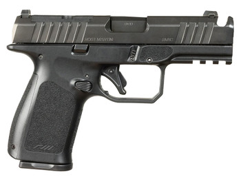 Rost Martin RM1CBLKOSP(COMP) RM1C 9mm Luger 17+1 4" Black Compensated Match Grade Barrel, Black Tenifer Optic Ready/Serrated Steel Slide, Black Polymer Frame w/Picatinny Rail, Textured Grip