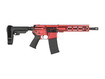 Shark Coast Tactical SCC07121BLZ-P Blaze 5.56 NATO 30+1 10.50" Black Nitride Threaded Barrel, Aluminum Receiver w/Picatinny Rail, M-LOK Handguard, Polymer SB Tactical SBA3 Brace, Polymer Grip
