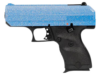 Hi-Point 916BLSP C9 9mm Luger 8+1 3.50" Black Steel Barrel, Hydro-Dipped Blue Sparkle Serrated Slide, Black Polymer Frame, Black Polymer Grips