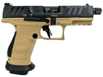 Walther Arms 2877520 PDP Compact Pro SD 9mm Luger 15+1 4.60" Threaded Barrel, Black Optic Cut/Serrated Slide, FDE Polymer Frame with Pic. Rail, Performance Duty Textured Polymer Grip, Flared Magwell  