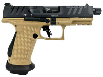 Walther Arms 2877520 PDP Compact Pro SD 9mm Luger 15+1 4.60" Threaded Barrel, Black Optic Cut/Serrated Slide, FDE Polymer Frame with Pic. Rail, Performance Duty Textured Polymer Grip, Flared Magwell