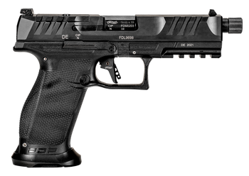 Walther Arms 2842521 PDP Pro SD 9mm Luger 18+1 5.10" Threaded Barrel, Black, Optic Cut/Serrated Slide, Polymer Frame with Pic. Rail, Performance Duty Grip, Flared Magwell                              