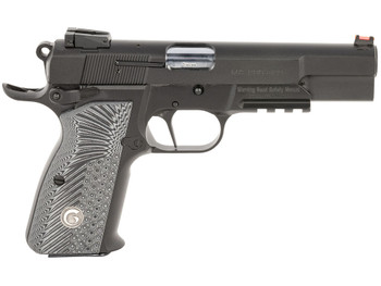 EAA GIRSAN 390470 MCP35 Match 9mm Luger 15+1 4.87" Stainless Steel Barrel, Matte Black Serrated Slide, Matte Black Steel Frame w/Accessory Rail & Beavertail, Black/Gray Checkered Grips Ambidextrous