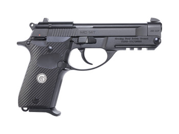 EAA GIRSAN 390850 MC 14T Solution Compact Frame 380 ACP 13+1, 4.50" Black Steel Tip-Up Barrel, Serrated Steel Slide & Aluminum Frame w/Picatinny Rail, Black Checkered Polymer Grip Ambidextrous