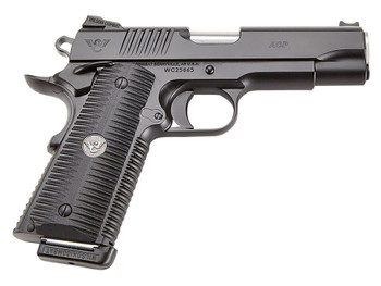 Wilson Combat ACPFS45A ACP Full-Size SAO 45 ACP 5" 8+1 Black Armor-Tuff Carbon Steel Frame/Slide Black G10 Eagle Claw Grips Ambi Thumb Safety
