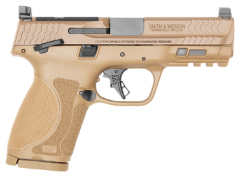 Smith & Wesson 13573 M&P M2.0  Compact 9mm Luger 15+1 4" Stainless Steel Barrel & Optic Cut/Serrated Stainless Steel Slide, Flat Dark Earth Polymer Frame w/Picatinny Rail                              