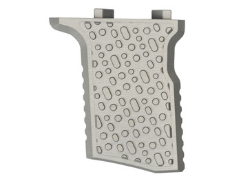 Q LLC ACCQSERTVGAL Deluxe Q-Sert Vertical Grip Silver Anodized Aluminum