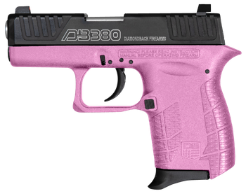 Diamondback DB0100E112 DB380 Gen4 Micro-Compact Frame 380 ACP 6+1, 2.80" Stainless Steel Barrel, Nickel Boron Serrated Stainless Steel Slide, Pink Polymer Frame w/Beavertail & Grip                    