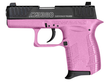 Diamondback DB0100E112 DB380 Gen4 Micro-Compact Frame 380 ACP 6+1, 2.80" Stainless Steel Barrel, Nickel Boron Serrated Stainless Steel Slide, Pink Polymer Frame w/Beavertail & Grip