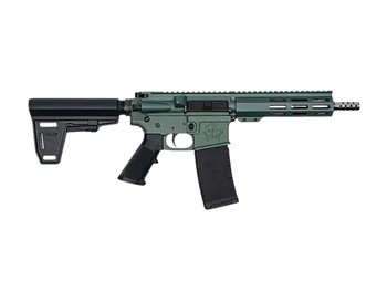 Great Lakes Firearms GL15223SSPBCHG AR-15 223 Wylde 30+1 7.50" Black Nitride Threaded Barrel, M-LOK Handguard, Charcoal Green Cerakote Aluminum Receiver w/Picatinny Rail, Black Polymer Mil-Spec Grip