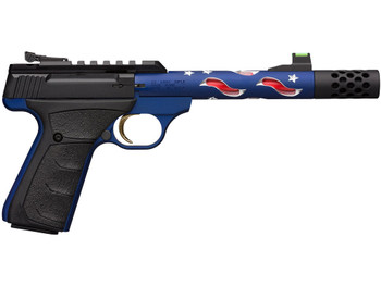 Browning 051572490 Buck Mark Plus SR 22 LR 5.87" Vision MB 10+1 Blue Anodized Matte Black Aluminum Slide Black Ultragrip FX Grip (Americana Themed)