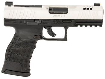 Walther Arms 5220306 WMP Full Size Frame 22 WMR 15+1 4.50" Stainless Steel Barrel, Silver Serrated Aluminum Slide, Black Polymer Frame w/Picatinny Rail
