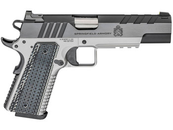Springfield Armory PX9219L 1911 Emissary 9mm Luger 5" 9+1 Stainless Steel Frame Blued Carbon Steel with Tri-Top Cut Slide Black VZ Thin-Line G10 Grip Fiber Optic Front Sight Includes 2 Mags