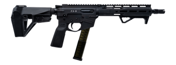 Freedom Ordance FX9P10E-BLK FX9P Elite 9mm Luger 10" Black Nitride Threaded Barrel, Black Anodized Aluminum Receiver w/Picatinny Rail, M-LOK Handguard, Black Polymer SB Tactical SBA5 Brace, Black Poly