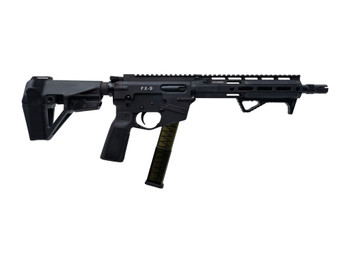 Freedom Ordance FX9P10E-BLK FX9P Elite 9mm Luger 10" Black Nitride Threaded Barrel, Black Anodized Aluminum Receiver w/Picatinny Rail, M-LOK Handguard, Black Polymer SB Tactical SBA5 Brace, Black Poly