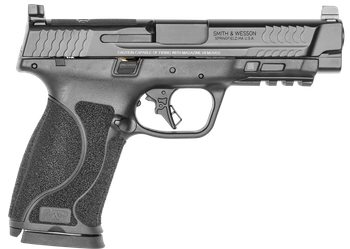Smith & Wesson 13387 M&P M2.0  Full Size 10mm Auto 15+1 4.60" Black Armornite Stainless Steel Barrel & Optic Cut/Serrated Stainless Steel Slide, Matte Black Polymer Frame w/Picatinny Rail             