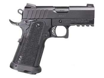 Girsan 395055 Witness2311 45 ACP 11+1 3.40" Black Steel Barrel, Black Serrated Steel Slide, Black Polymer Frame w/Beavertail & Picatinny Rail, Black Checkered Polymer Grip, Ambidextrous