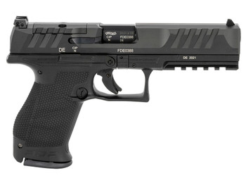 Walther Arms 2844222 PDP Compact Frame 9mm Luger 15+1 5" Black Steel Barrel, Black Optic Ready/Serrated Steel Slide, Black Polymer Frame w/Picatinny Rail, Textured Polymer Grip, Ambidextrous