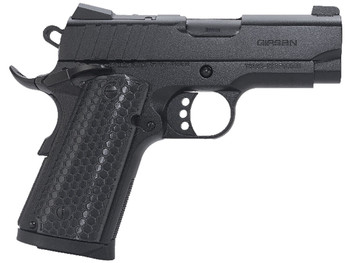 Girsan 391040 MC1911 SC Influencer Sub-Compact 9mm Luger 7+1 3.40" Blued Steel Barrel, Black Cerakote Optic Ready/Serrated Steel Slide & Frame w/Picatinny Rail & Beavertail, Gray Polymer Grip