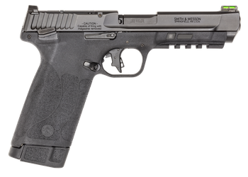 Smith & Wesson 13433 M&P 22 Magnum  22 WMR 30+1 (2) 4.35" Tempo Barrel System, Black, Polymer Frame with Pic. Rail, Optic Cut Slide, Fiber Optic Sight, Flat Faced Trigger, Ambi Controls               